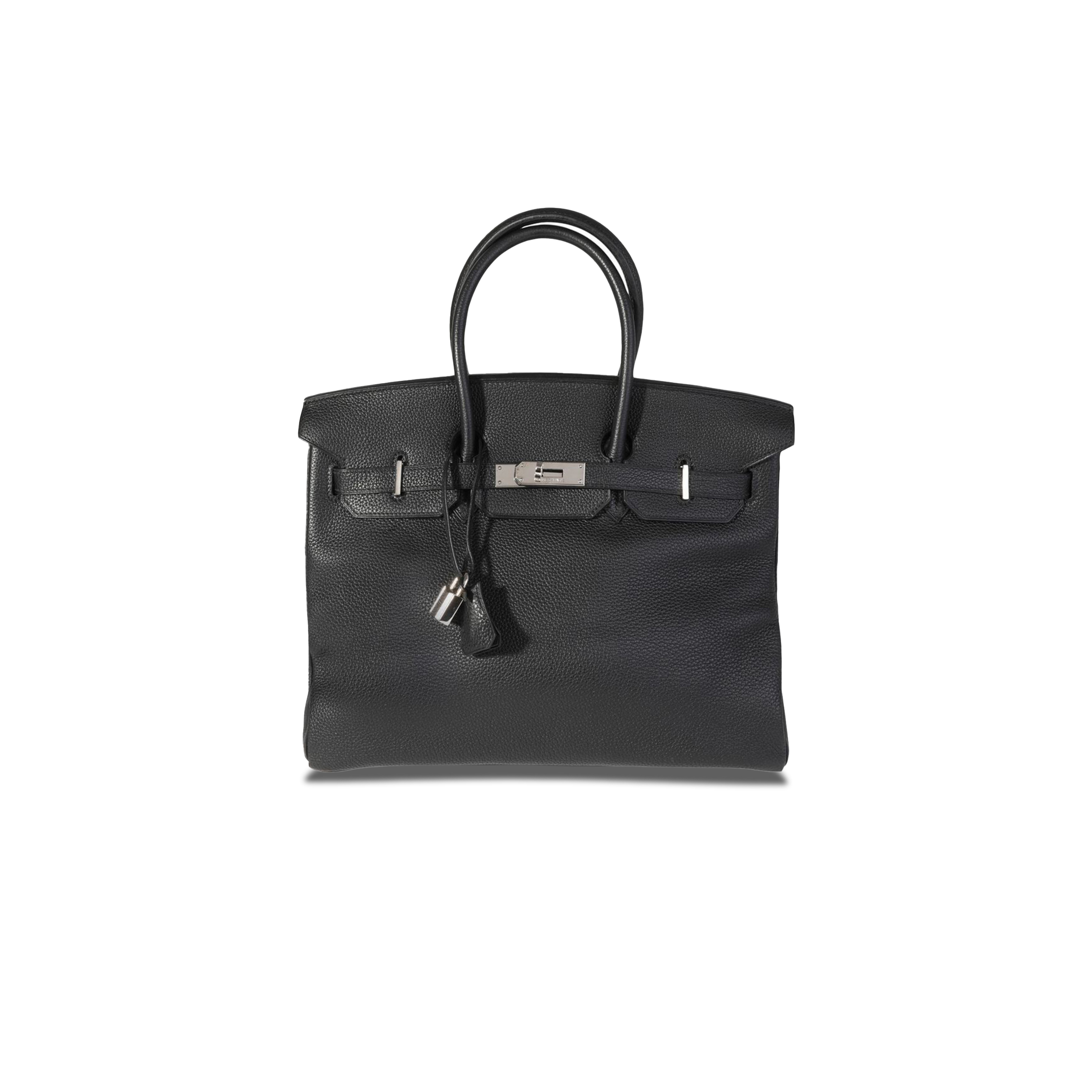 HERMÈS BIRKIN 35 TOGO BLACK LEATHER AND SILVER BUCKLE HANDBAG 18494998 (35*25*18cm)